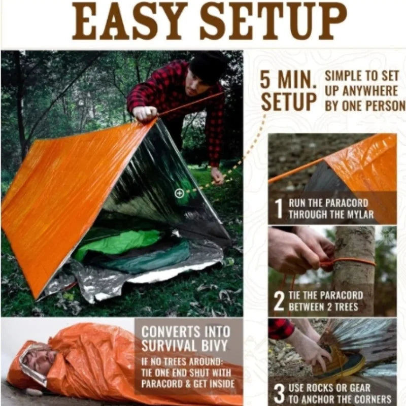 2-Person Emergency Waterproof Camping Tent
