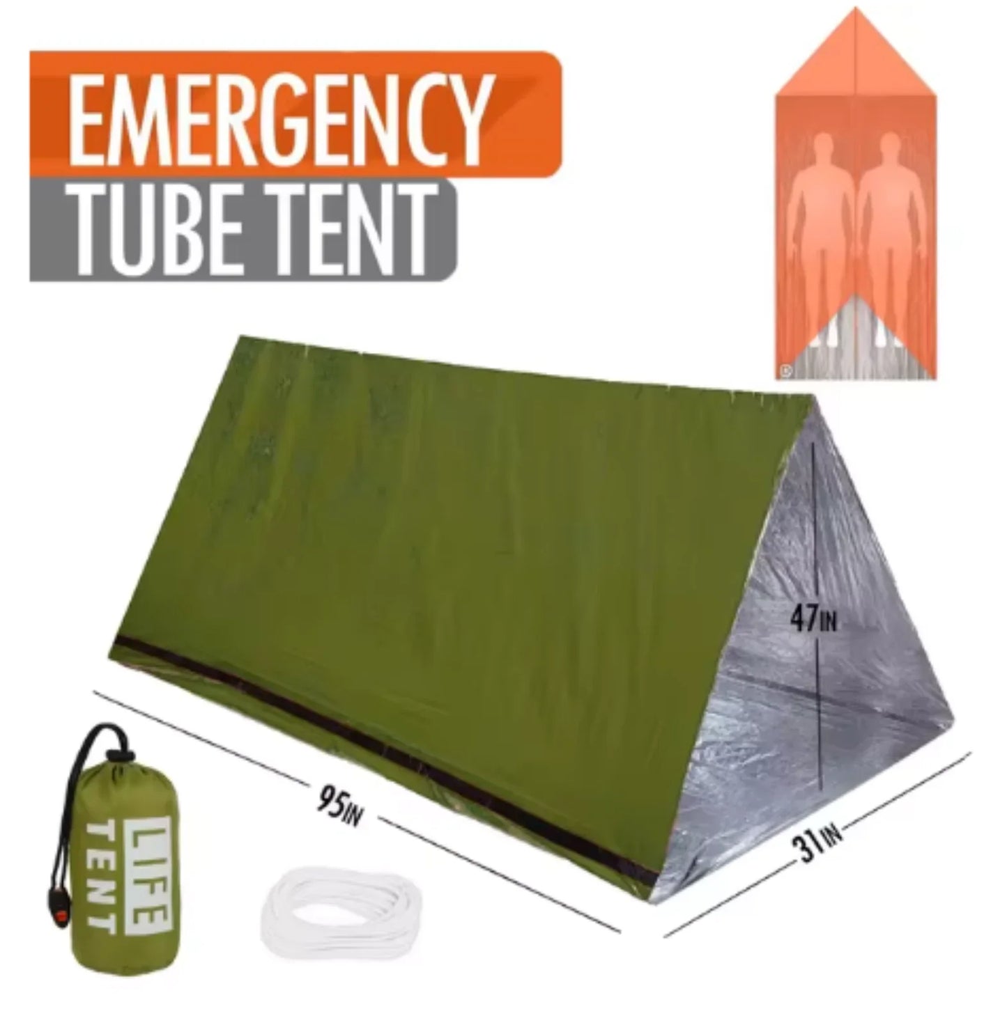 2-Person Emergency Waterproof Camping Tent