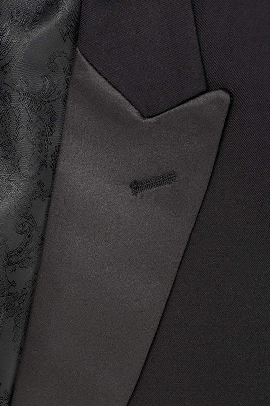 "Milan" Black Tuxedo Jacket Peak (Separates)